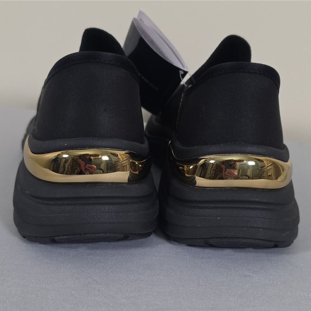 Skechers Mark Nason A-Wedge Hands Free Slip-Ins Women’s 7 Black Gold NIB - Picture 3 of 7